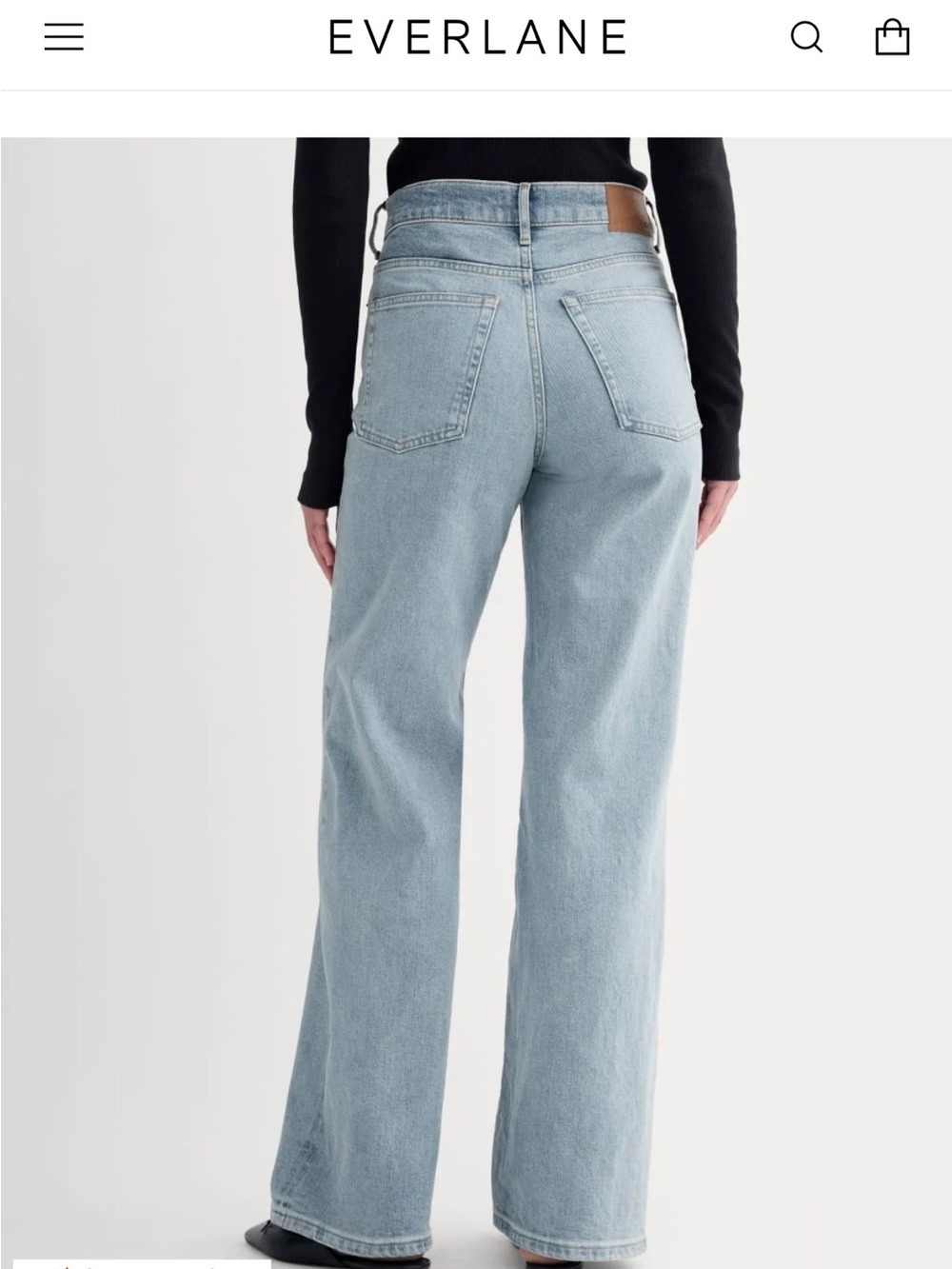 Everlane Women's Sailor 2.0 High-Rise Wide-Leg Jeans — Light Blue
